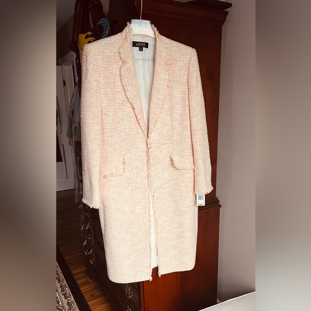 New 2pc Long coat and matching skirt both lined  knee length